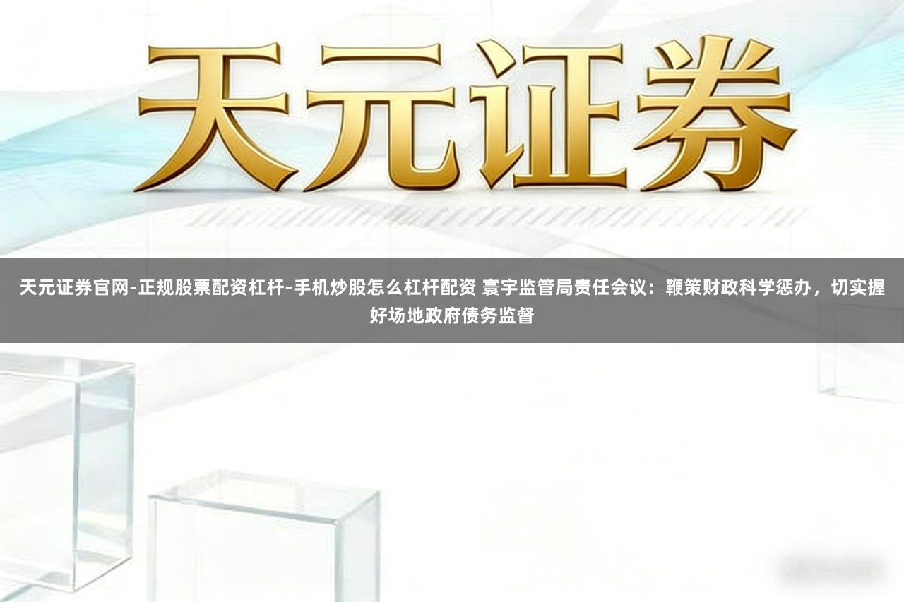 天元证券官网-正规股票配资杠杆-手机炒股怎么杠杆配资 寰宇监管局责任会议：鞭策财政科学惩办，切实握好场地政府债务监督