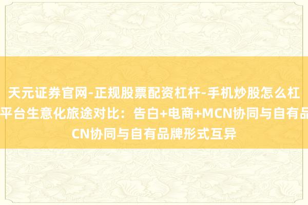 天元证券官网-正规股票配资杠杆-手机炒股怎么杠杆配资 母婴平台生意化旅途对比：告白+电商+MCN协同与自有品牌形式互异